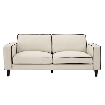 Soho 3 Seater Sofa - Cream Linen/Black - DUSK