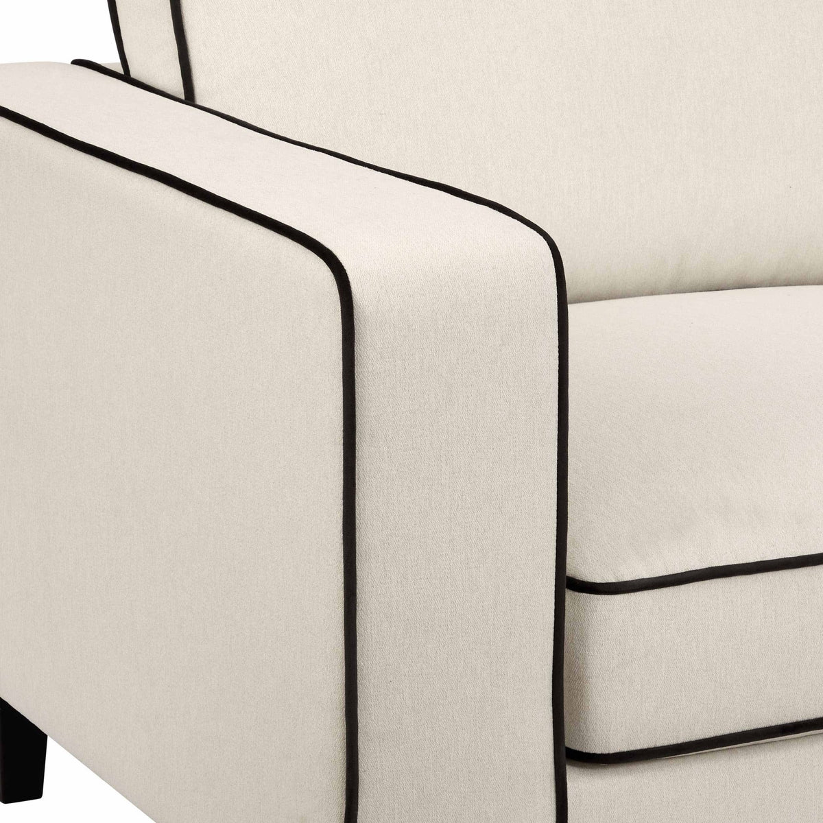 Soho 3 Seater Sofa - Cream Linen/Black - DUSK