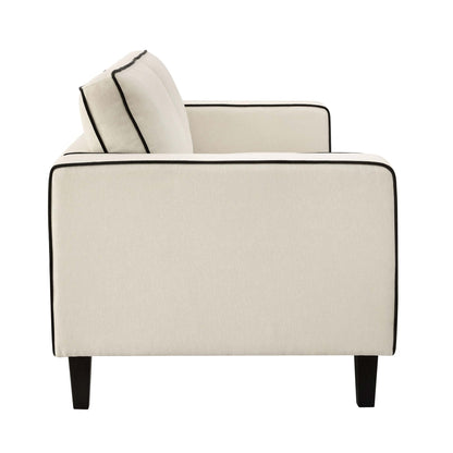 Soho 3 Seater Sofa - Cream Linen/Black - DUSK