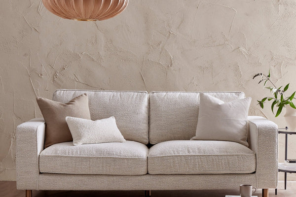 Soho Bouclé 3 Seater Sofa - Ivory - DUSK