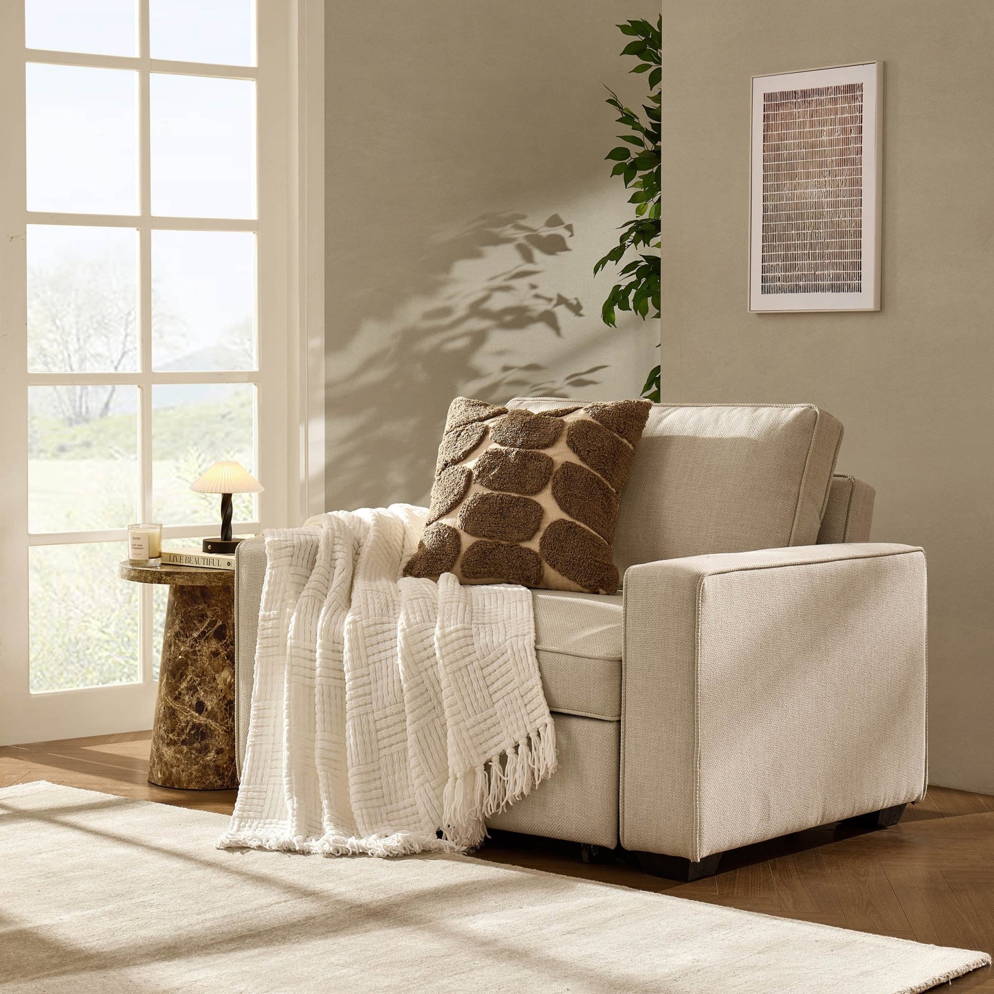 Soho Chair Bed - Beige - DUSK