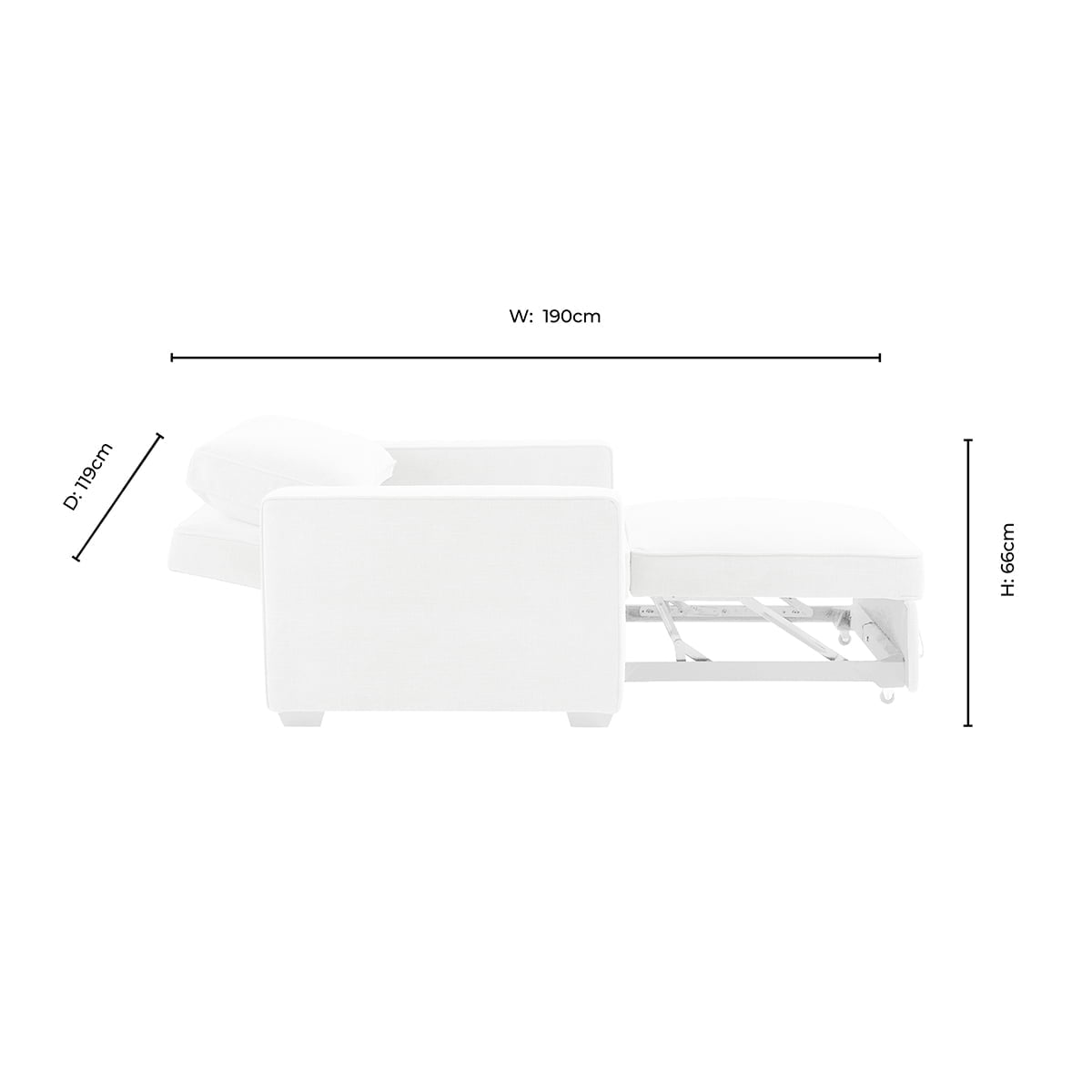 Soho Chair Bed - Grey - DUSK