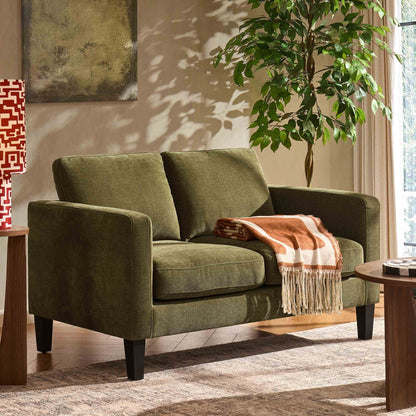 Soho Compact 2 Seater Sofa - Chenille Olive - DUSK