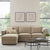 Soho Left Hand Chaise Storage Sofa - Sand - DUSK