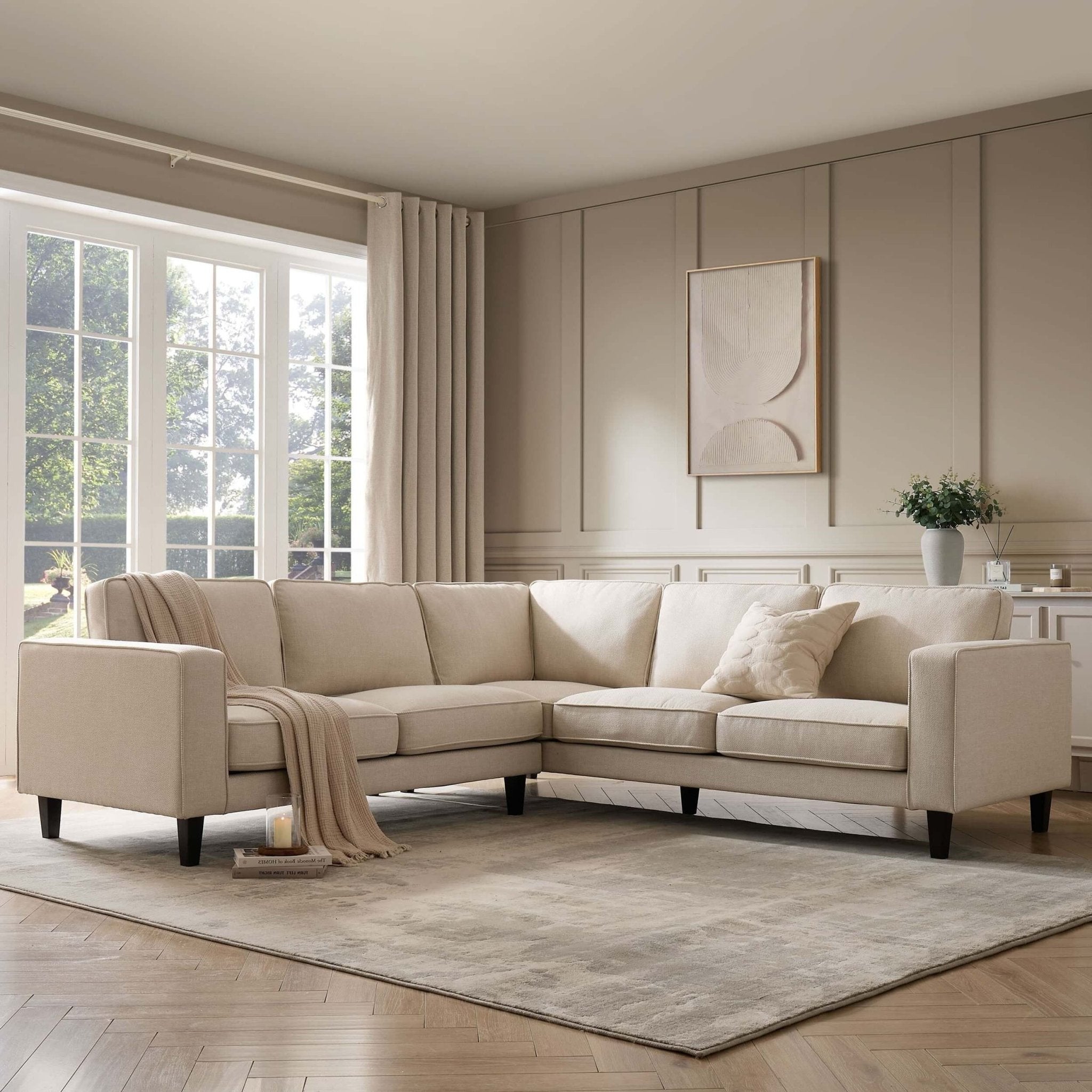 Soho Left Hand Storage Chaise Sofa - Beige – DUSK