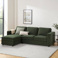 Soho Left Hand Storage Chaise Sofa - Dark Olive - DUSK