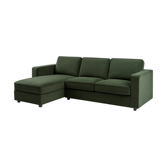 Soho Left Hand Storage Chaise Sofa - Dark Olive - DUSK