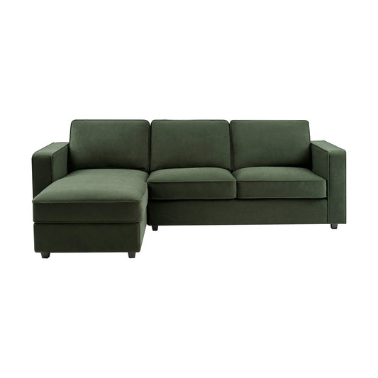 Soho Left Hand Storage Chaise Sofa - Dark Olive - DUSK