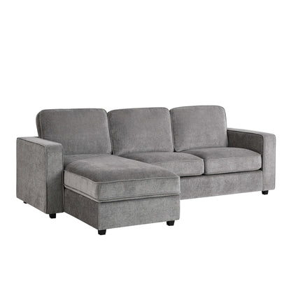 Soho Left Hand Storage Chaise Sofa - Grey - DUSK
