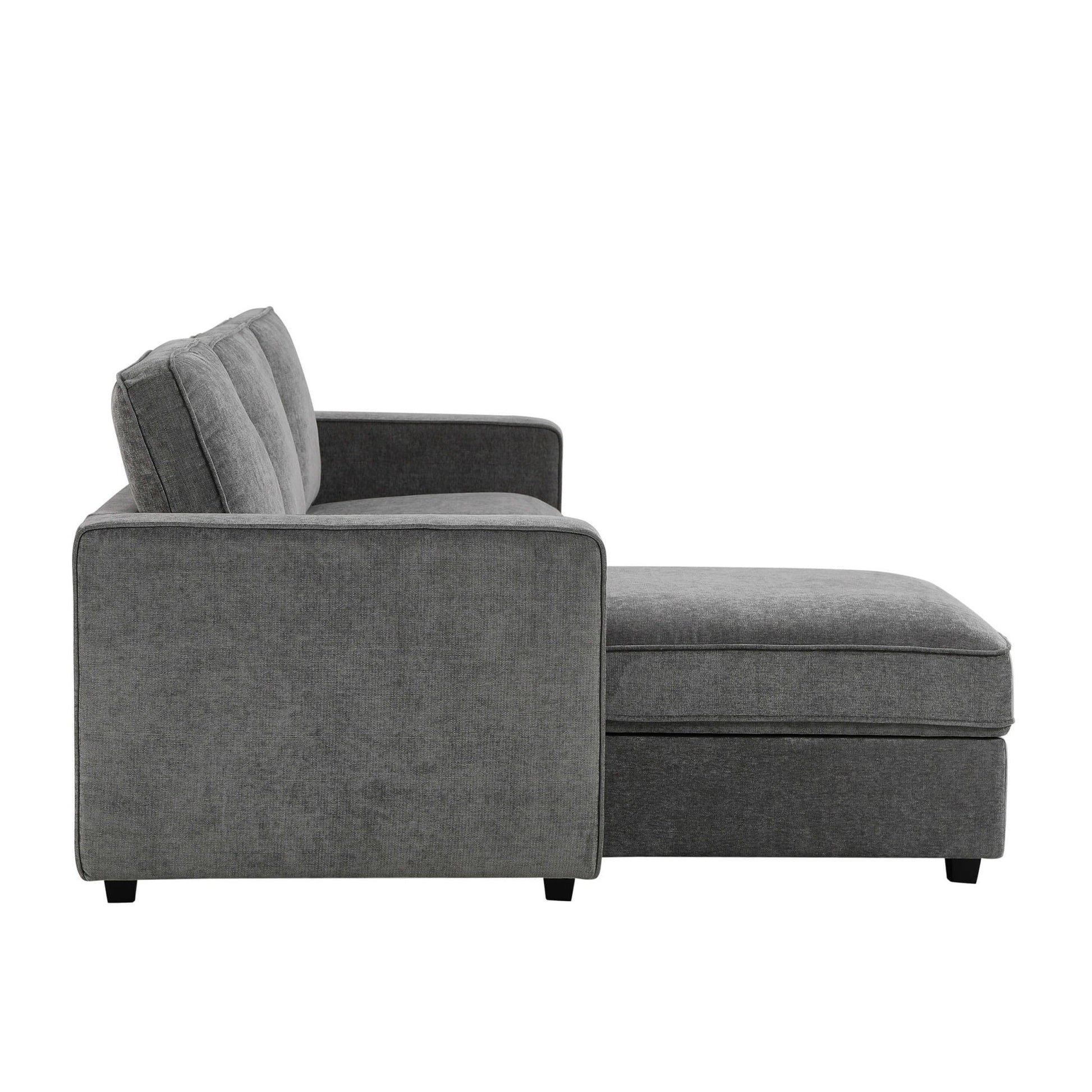 Soho Left Hand Storage Chaise Sofa - Grey - DUSK
