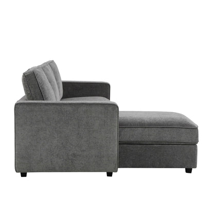 Soho Left Hand Storage Chaise Sofa - Grey - DUSK