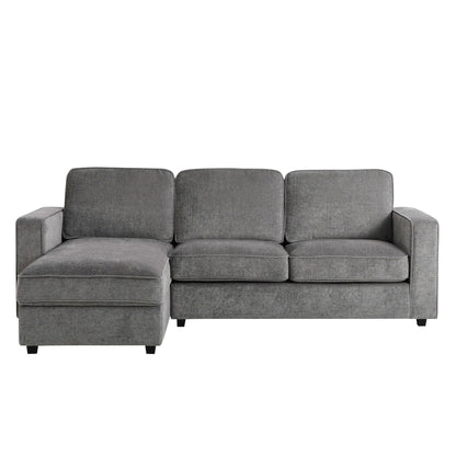Soho Left Hand Storage Chaise Sofa - Grey - DUSK