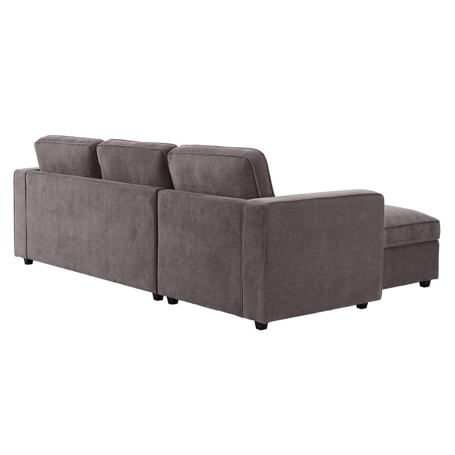 Soho Left Hand Storage Chaise Sofa - Grey - DUSK