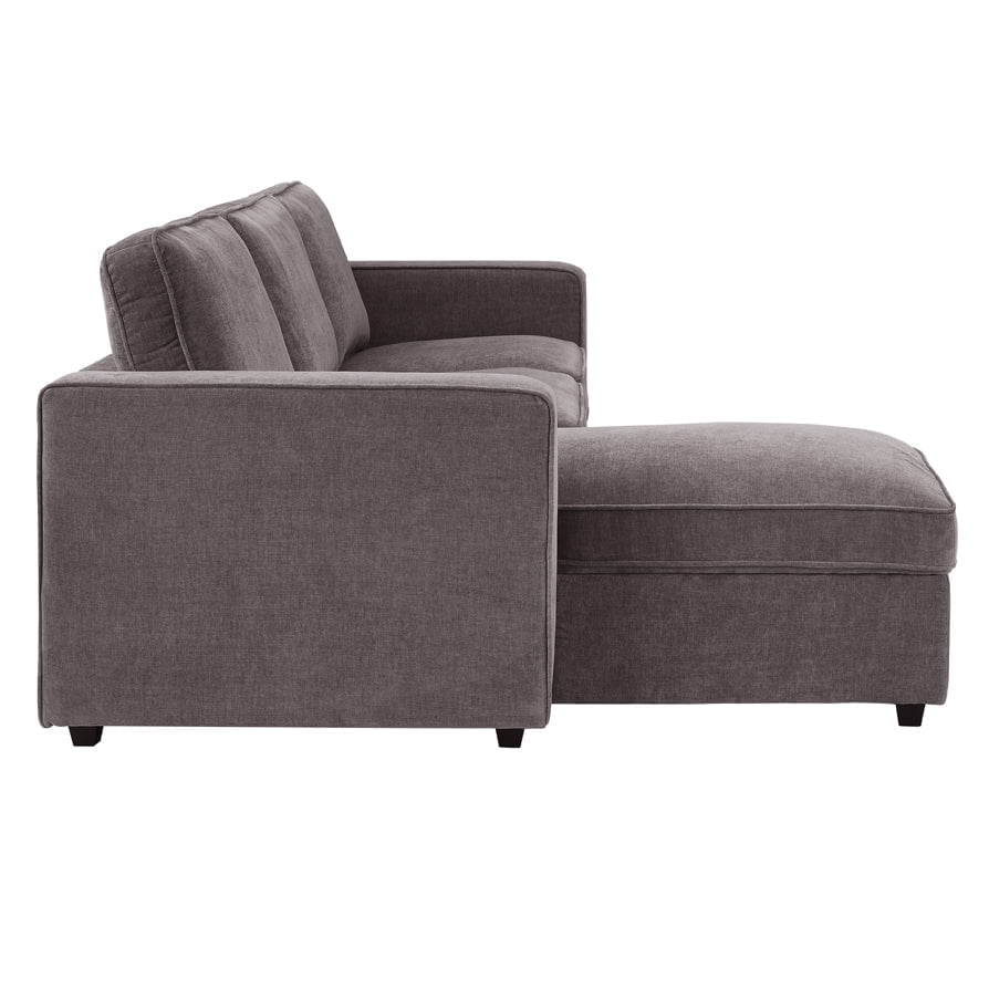 Soho Left Hand Storage Chaise Sofa - Grey - DUSK