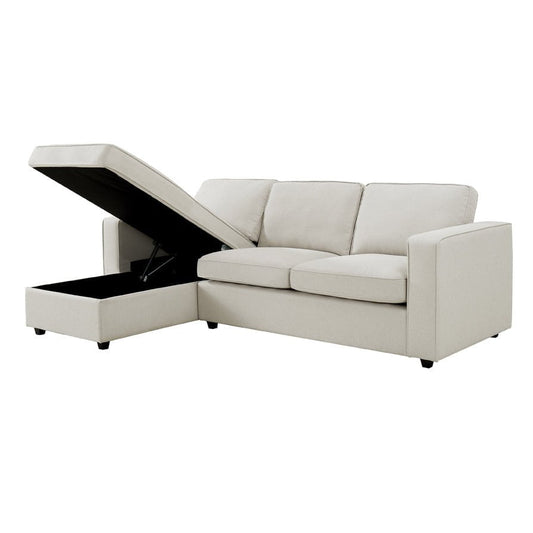 Soho Left Hand Storage Chaise Sofa - Natural - DUSK