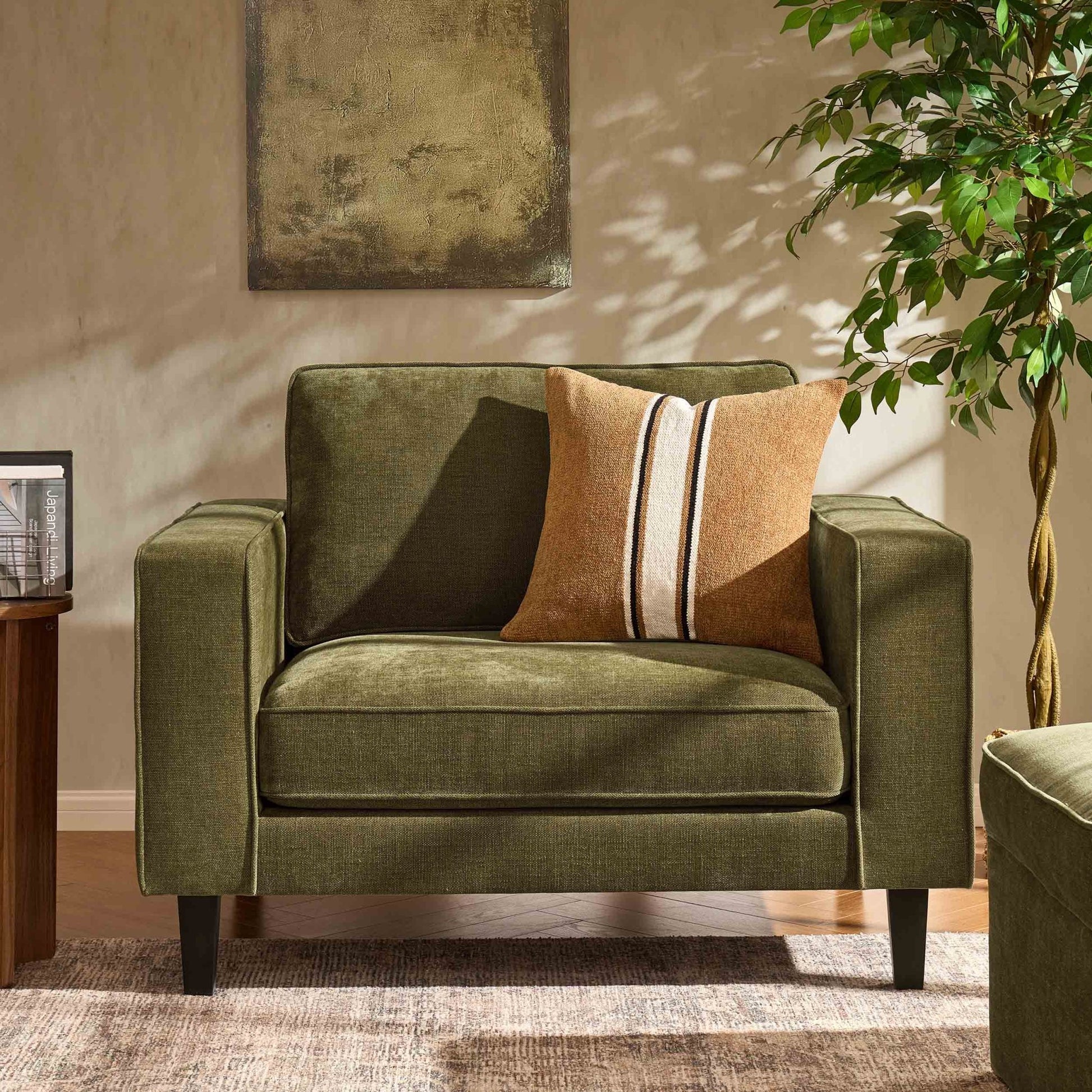 Soho Loveseat - Chenille Olive - DUSK