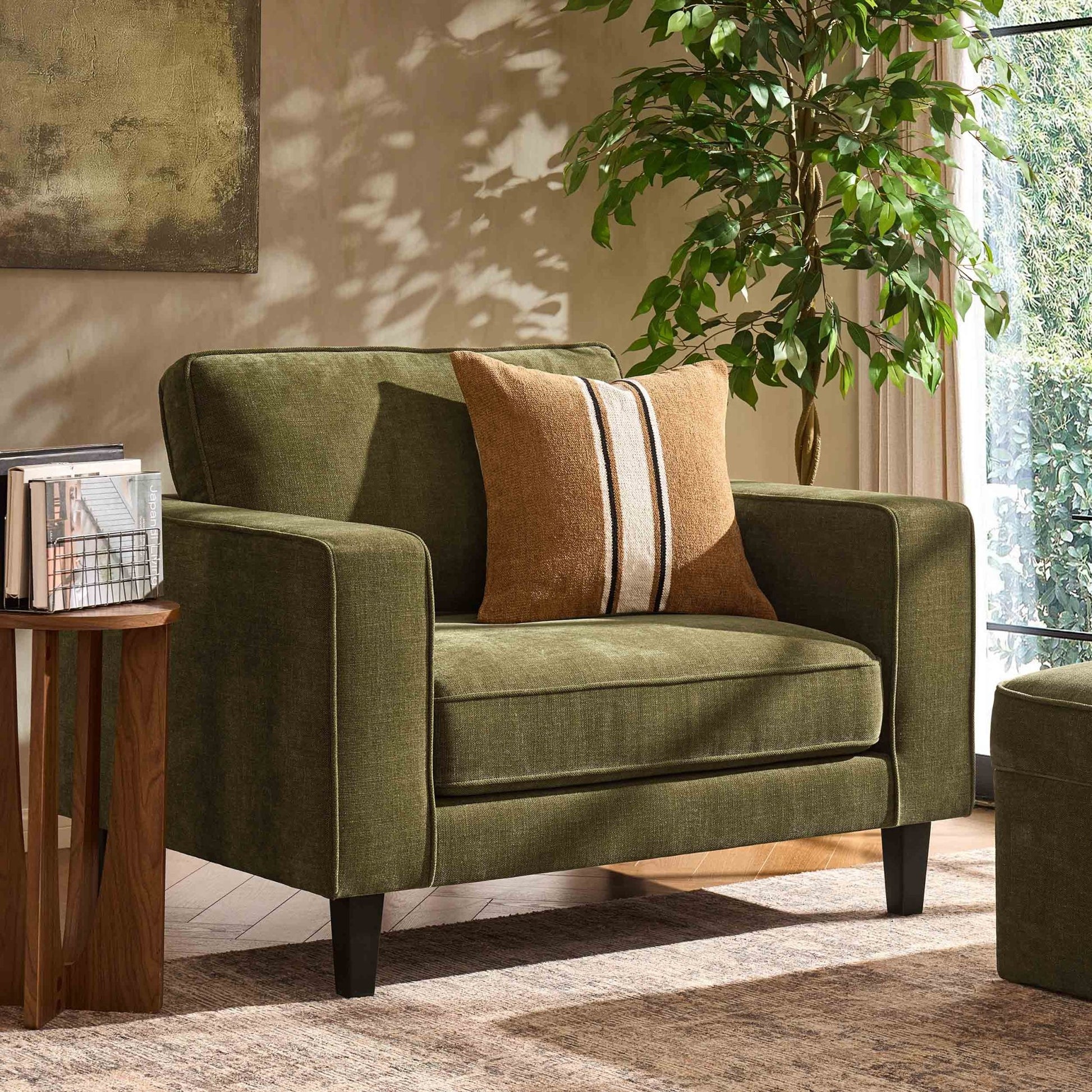 Soho Loveseat - Chenille Olive - DUSK