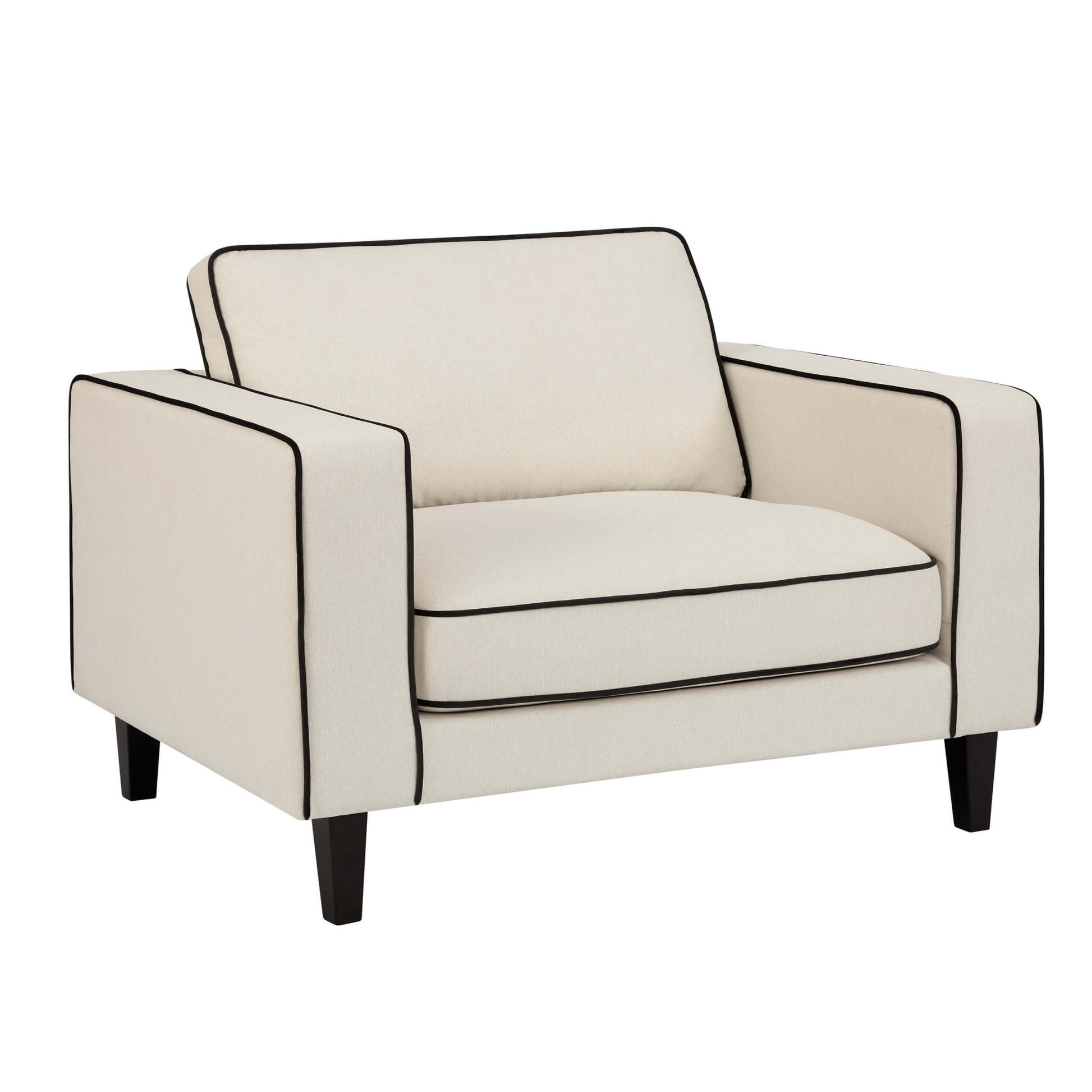 Soho Loveseat - Cream Linen/Black - DUSK