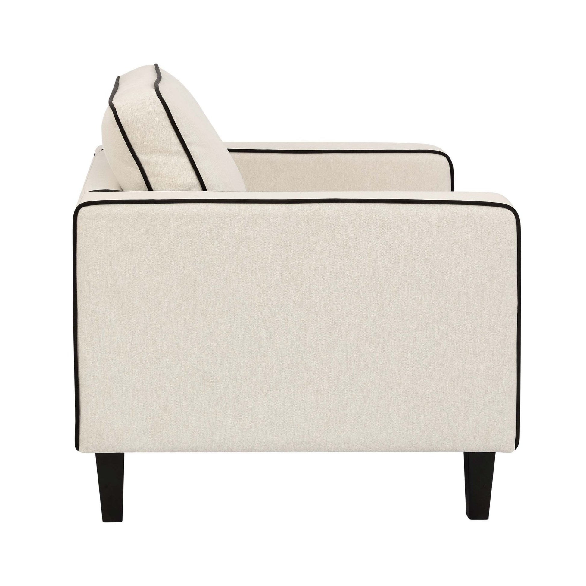 Soho Loveseat - Cream Linen/Black - DUSK