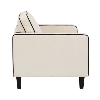 Soho Loveseat - Cream Linen/Black - DUSK