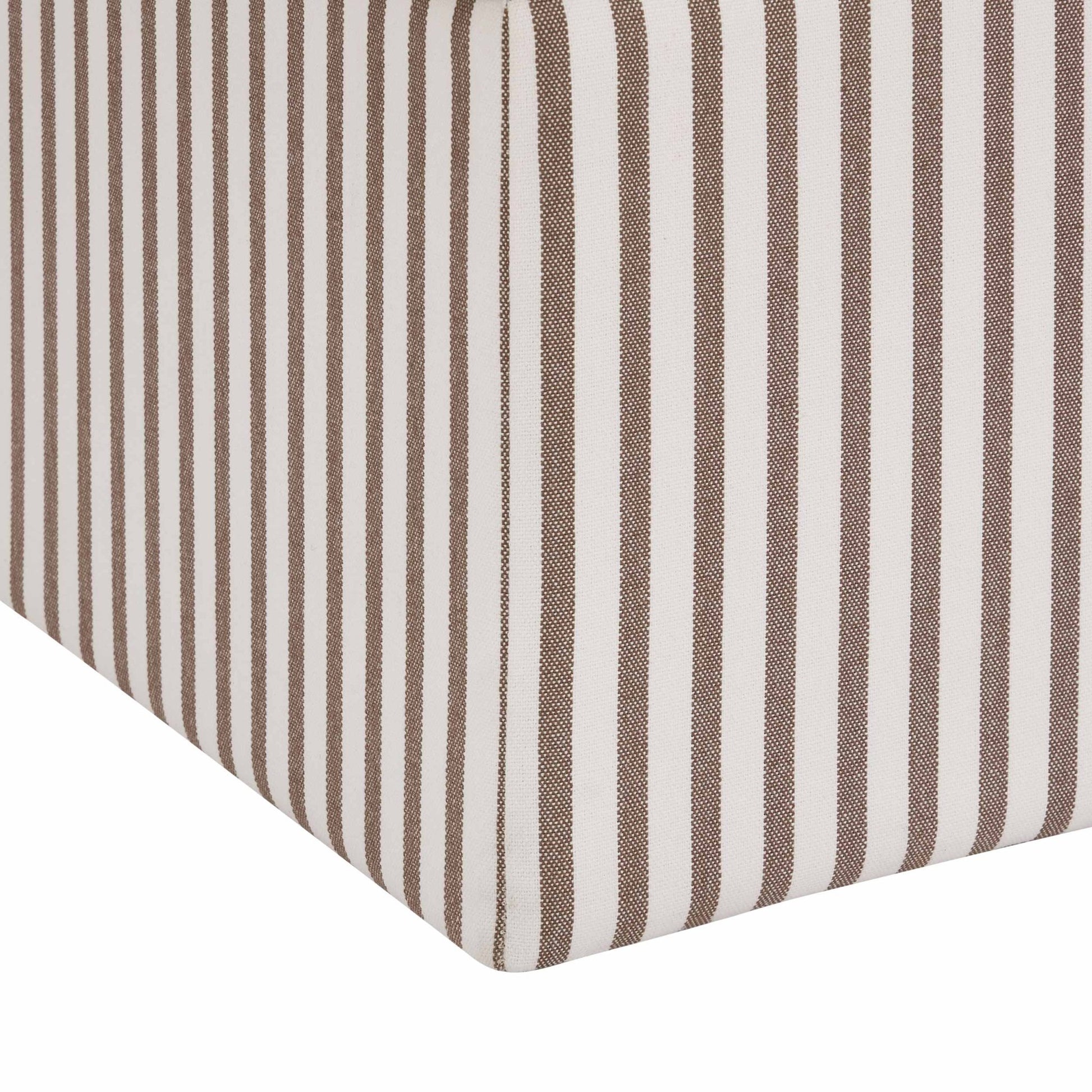 Soho Ottoman Storage Pouffe - Chocolate Stripe - DUSK