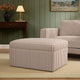 Soho Ottoman Storage Pouffe - Chocolate Stripe - DUSK