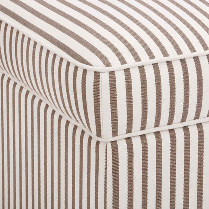 Soho Ottoman Storage Pouffe - Chocolate Stripe - DUSK