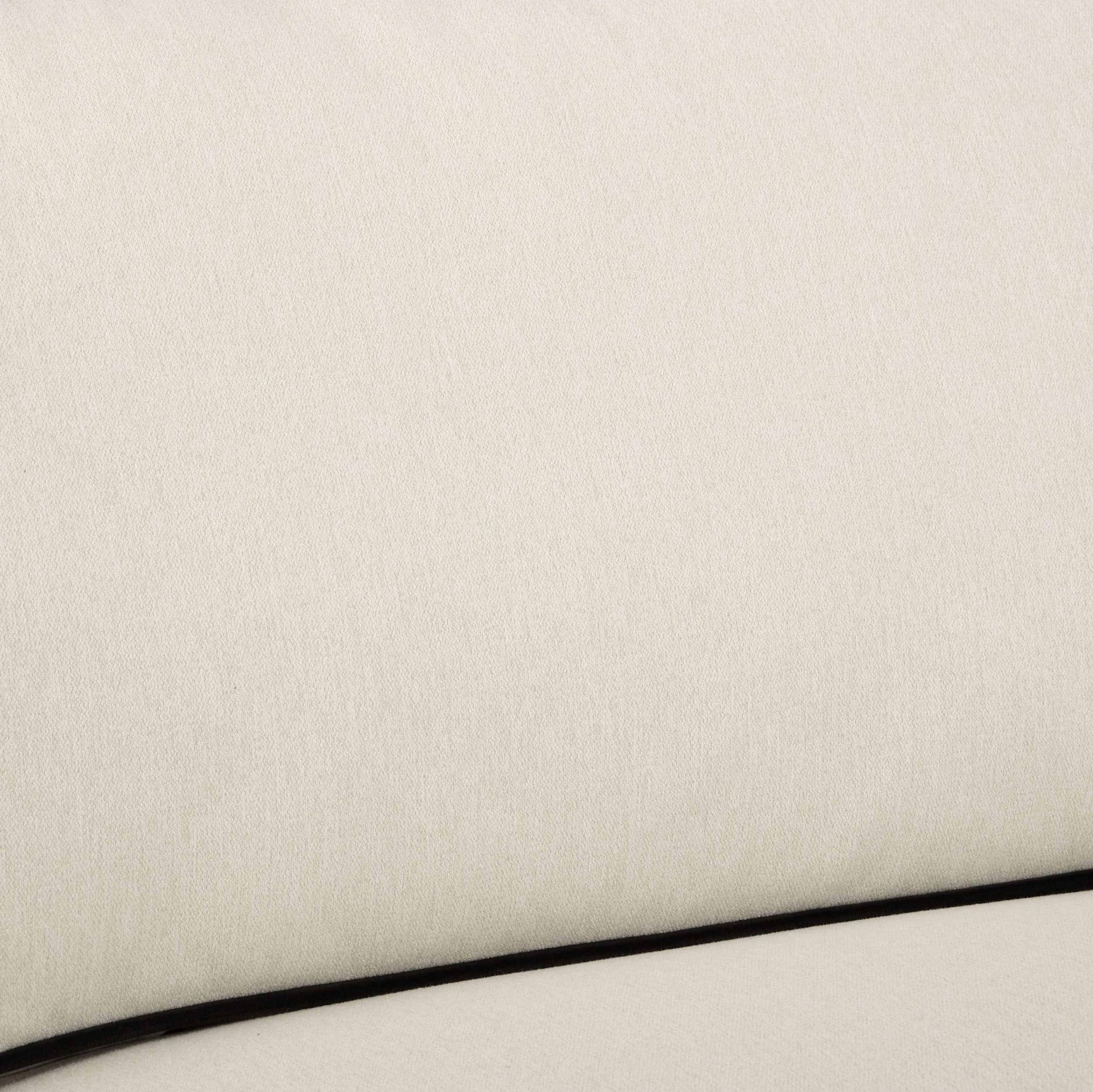 Soho Ottoman Storage Pouffe - Cream Linen/Black - DUSK