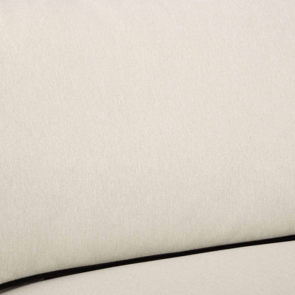 Soho Ottoman Storage Pouffe - Cream Linen/Black - DUSK