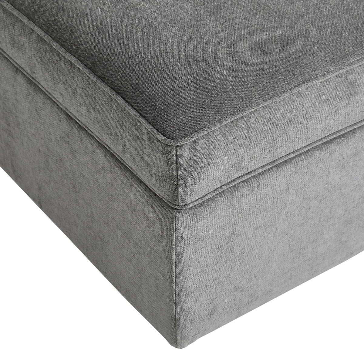 Soho Ottoman Storage Pouffe - Grey - DUSK