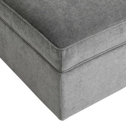 Soho Ottoman Storage Pouffe - Grey - DUSK