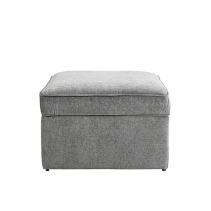 Soho Ottoman Storage Pouffe - Grey - DUSK