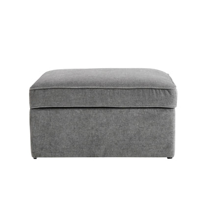 Soho Ottoman Storage Pouffe - Grey - DUSK