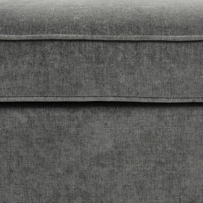 Soho Ottoman Storage Pouffe - Grey - DUSK