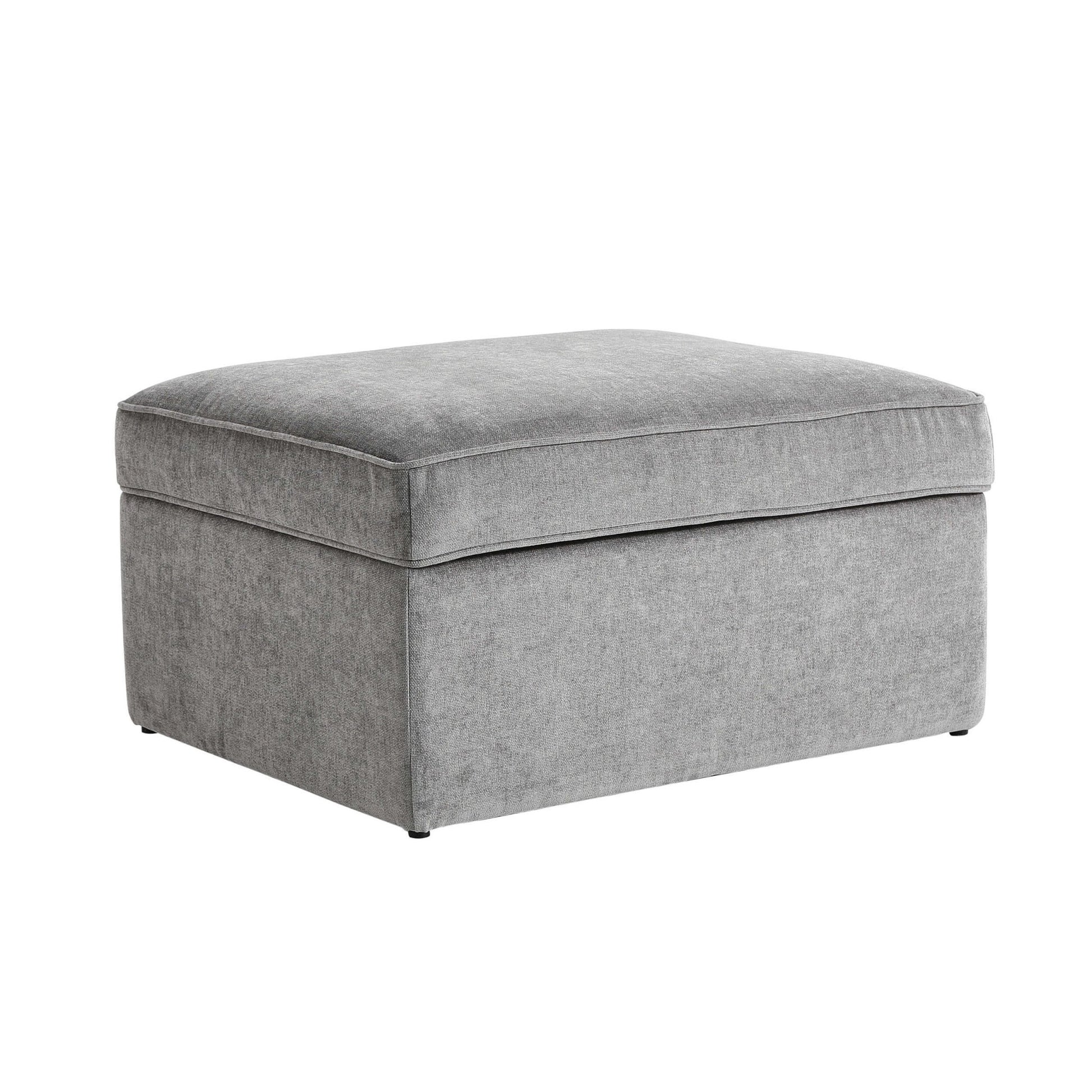 Soho Ottoman Storage Pouffe - Grey - DUSK