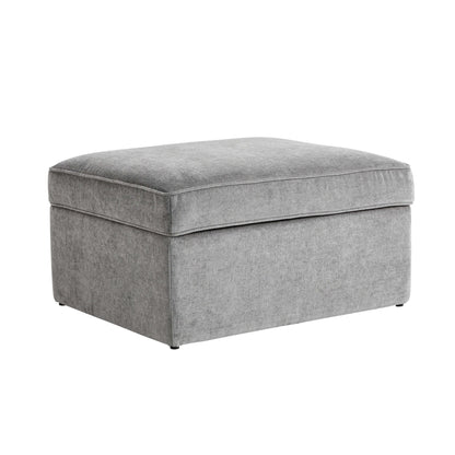 Soho Ottoman Storage Pouffe - Grey - DUSK