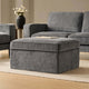 Soho Ottoman Storage Pouffe - Grey - DUSK