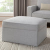 Soho Ottoman Storage Pouffe - Light Grey - DUSK