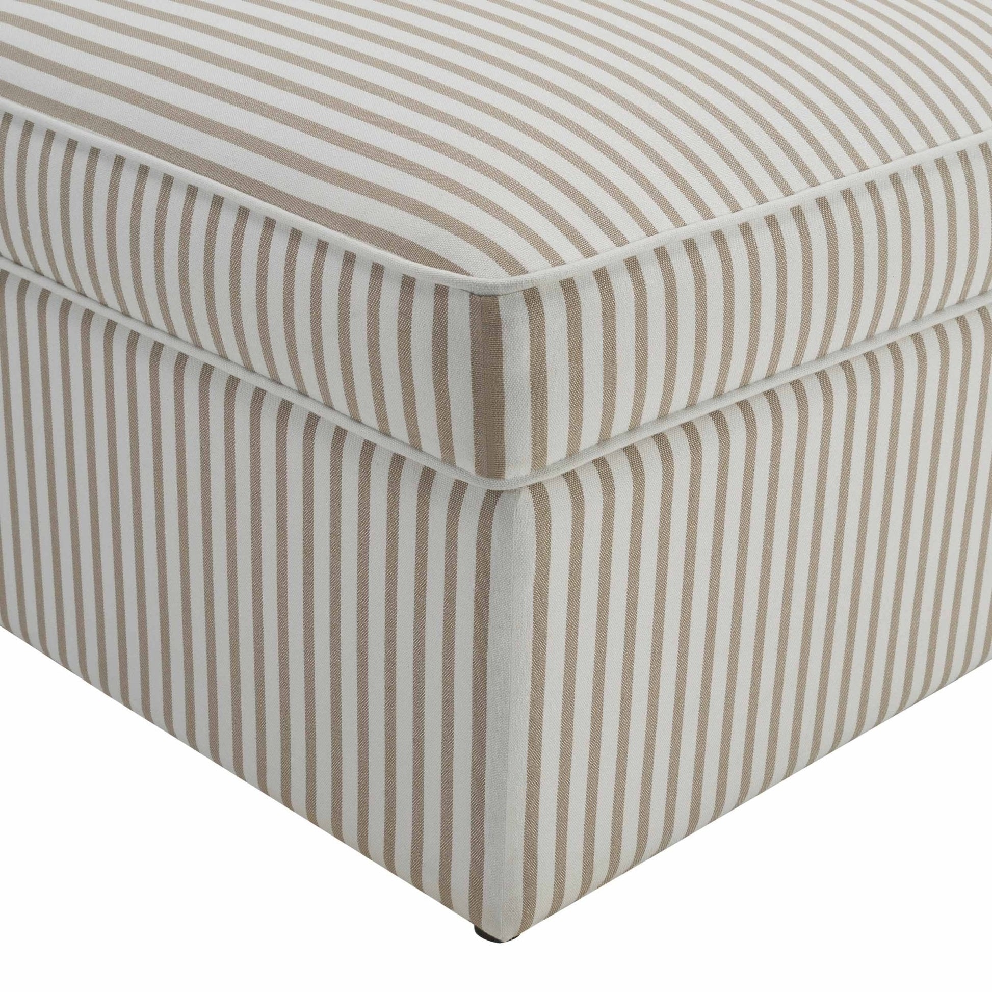 Soho Ottoman Storage Pouffe - Sand Stripe - DUSK