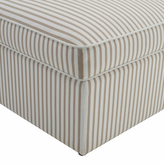 Soho Ottoman Storage Pouffe - Sand Stripe - DUSK