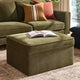 Soho Pouffe Chenille Olive - DUSK