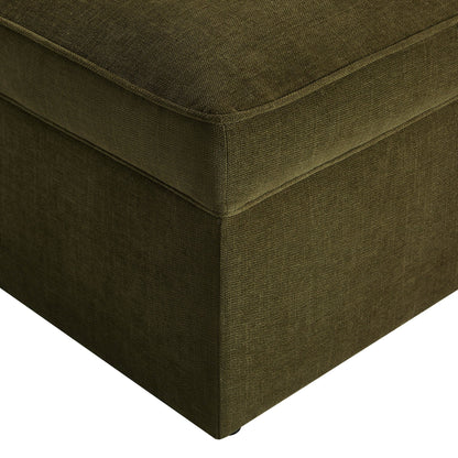Soho Pouffe Chenille Olive - DUSK