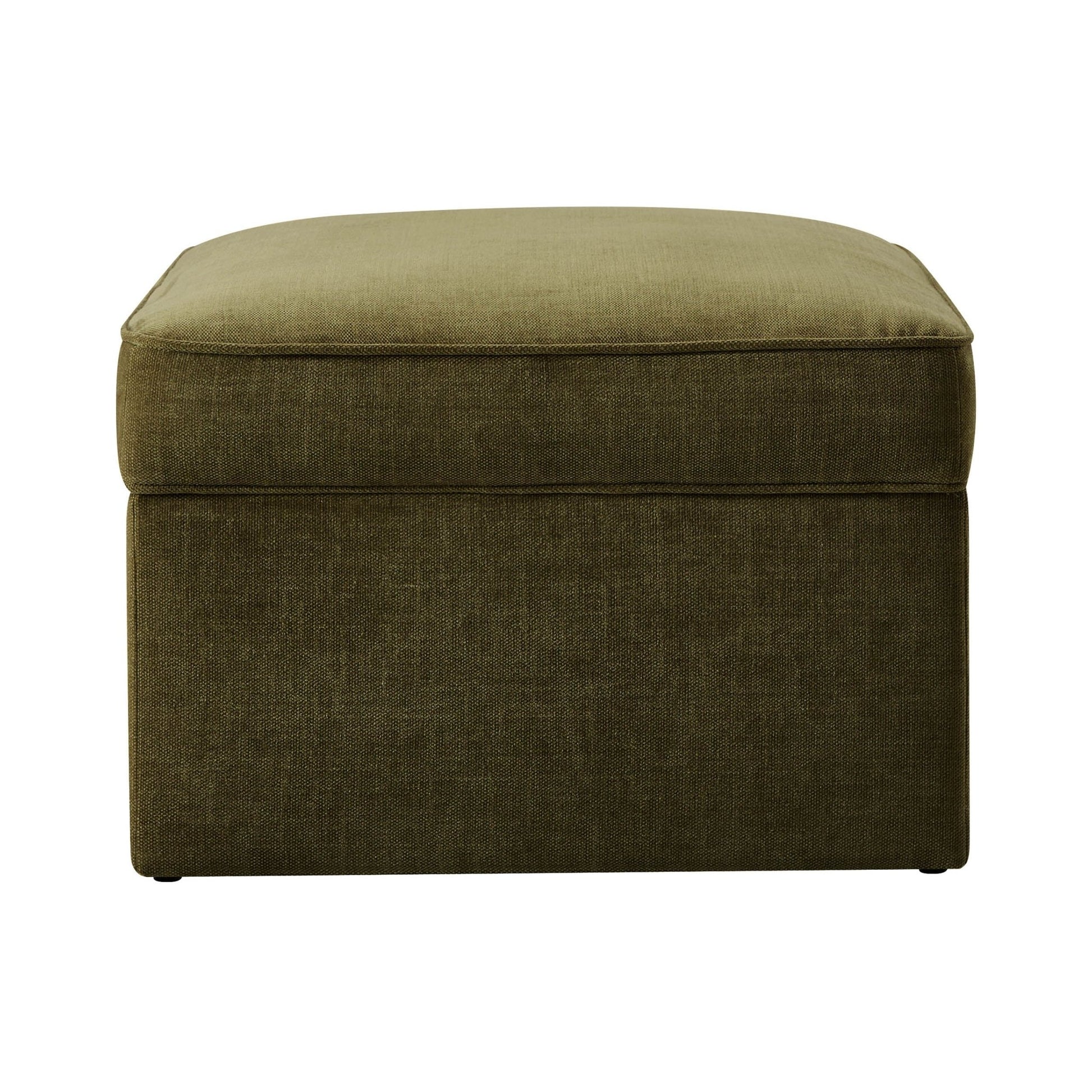 Soho Pouffe Chenille Olive - DUSK