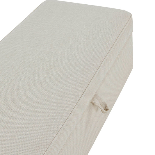 Soho Rectangle Ottoman Storage - Beige - DUSK