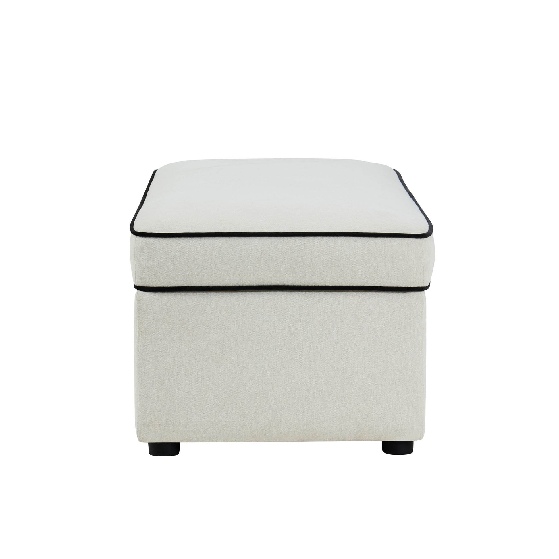 Soho Rectangle Ottoman Storage - Contrast Piping - DUSK