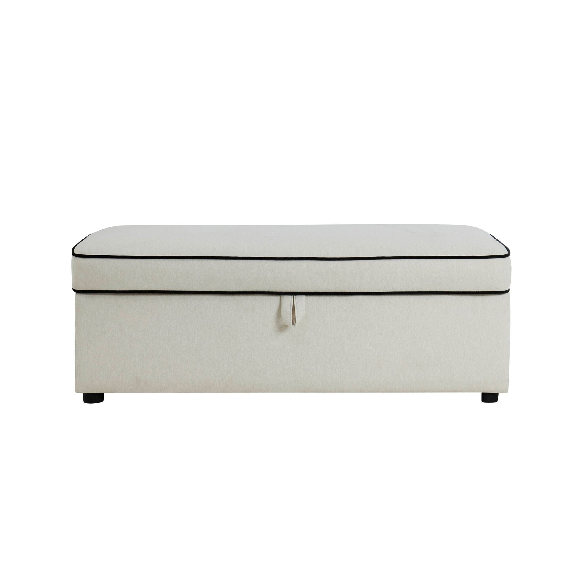 Soho Rectangle Ottoman Storage - Contrast Piping - DUSK