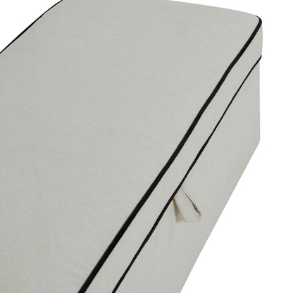Soho Rectangle Ottoman Storage - Contrast Piping - DUSK