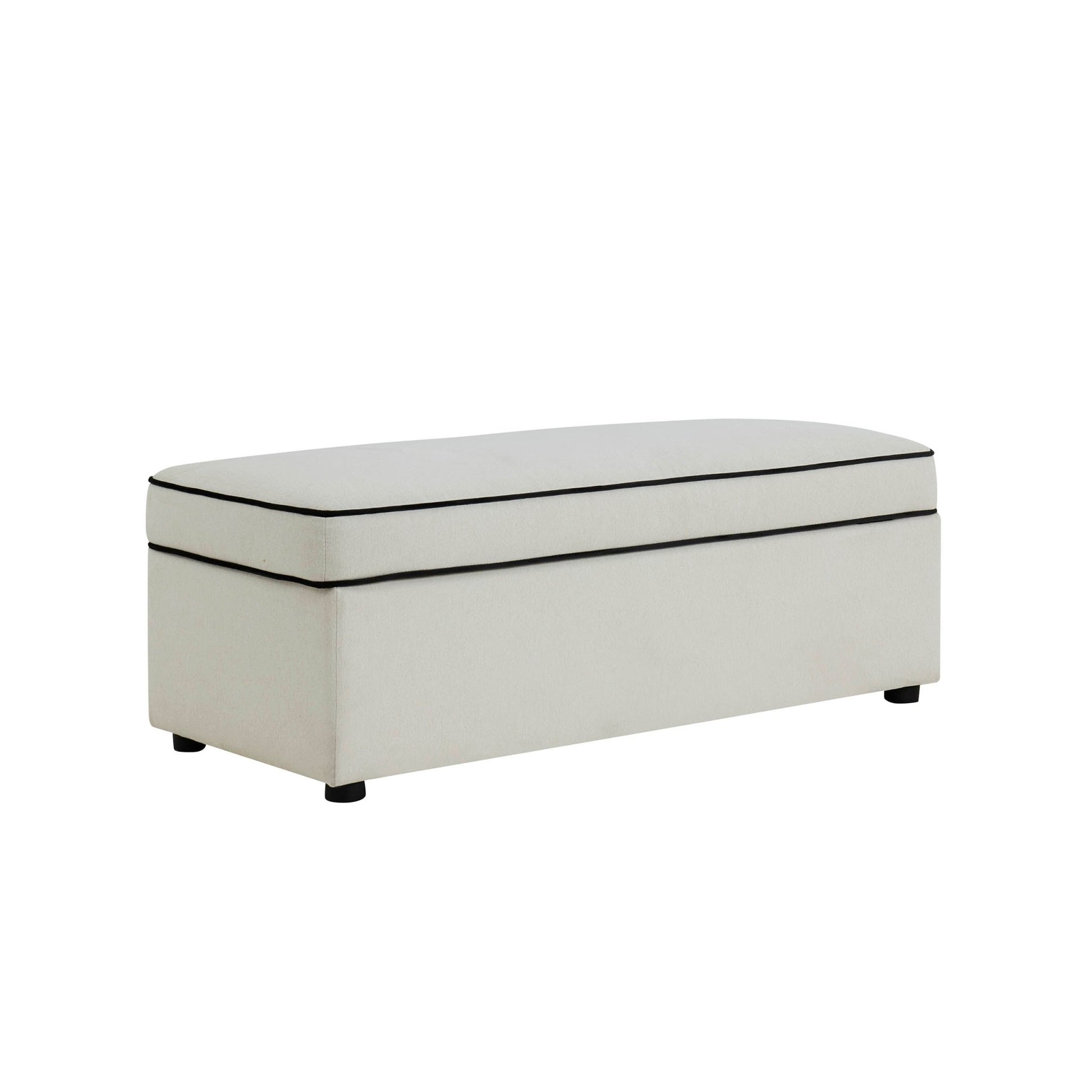 Soho Rectangle Ottoman Storage - Contrast Piping - DUSK
