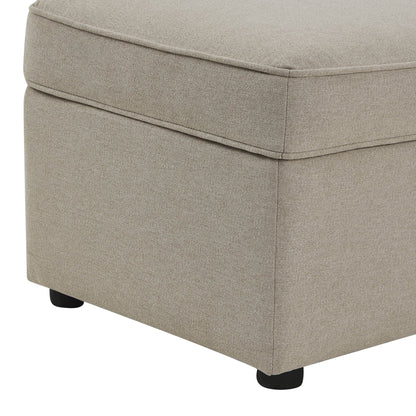 Soho Rectangle Ottoman Storage - Oatmeal - DUSK