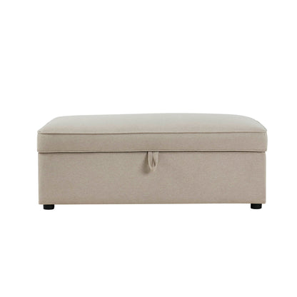 Soho Rectangle Ottoman Storage - Oatmeal - DUSK